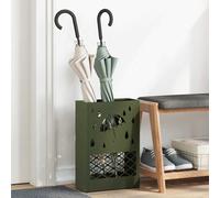 vidaXL Supporto per Ombrellone Oliver verde 28 x 12 x 41 cm Acciaio