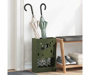 vidaXL Supporto per Ombrellone Oliver verde 28 x 12 x 41 cm Acciaio
