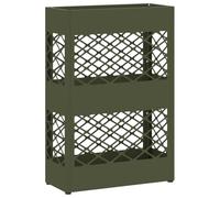 vidaXL Supporto per ombrelli Verde Oliva con Motivo a Croce | Organizer Metallico per Interni, Resistente e Funzionale, Perfetto per l'ingresso e la casa Moderna.