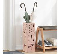 vidaXL Supporto per Ombrellone Rosa 15.5 x 15.5 x 49 cm Acciaio