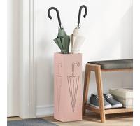 vidaXL Supporto per Ombrellone Rosa 15.5 x 15.5 x 49 cm Metallo