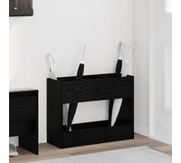 vidaXL Supporto per Ombrellone Rovere Nero 65 x 24 x 50 cm