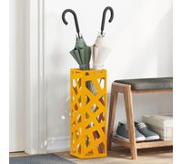 vidaXL portaombrelli Giallo Senape Metallo Medio Elegante