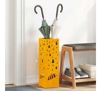 vidaXL Supporto per Ombrellone Senape 15.5 x 15.5 x 49 cm Metallo