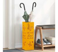 vidaXL Supporto per Ombrellone Senape 15,5 x 15,5 x 49 cm Metallo