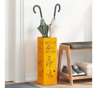 vidaXL Supporto per Ombrellone Senape 15.5 x 15.5 x 49 cm Metallo