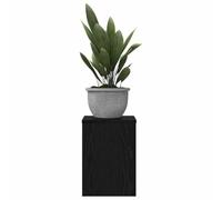 vidaXL Portavasi 2 Pezzi Rovere Nero 25 x 25 x 35 cm in Legno Massello. Design Elegante e minimale, Perfetto per Interni e Esterni. Supporti Alti per l'esposizione in Giardino, portavasi Moderno e Me