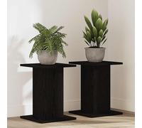 vidaXL Supporto per piante 2 pcs Rovere Nero 30 x 30 x 40 cm