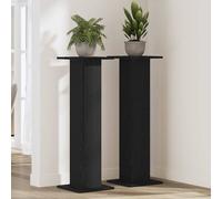 vidaXL Supporto per piante 2 pcs Rovere Nero 30 x 30 x 95 cm