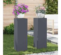 vidaXL Supporto per piante 2 pz Antracite 24 x 24 x 75 cm Acciaio
