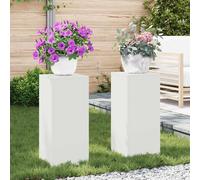 vidaXL Supporto per piante 2 pz Bianco 24 x 24 x 55 cm