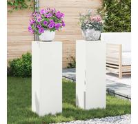 vidaXL Supporto per piante 2 pz Bianco 24 x 24 x 75 cm