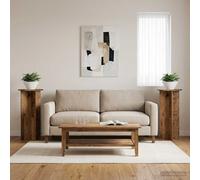 vidaXL Supporto per piante 2 pz Legno antico 40 x 40 x 80 cm
