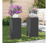 vidaXL Supporto per piante 2 pz Nero 24 x 24 x 55 cm
