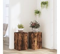 vidaXL Supporti per Piante 2 pz Rovere 30x30x50 cm Legno Multistrato, Supporto per Fiori, Porta Fiori, Supporto per Piante da Interno, Porta Piante