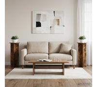 vidaXL Supporto per piante 2 pz Rovere Fumo Ø40 x 100 cm