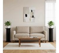 vidaXL Portavasi Supporto per piante 2 pezzi Rovere Nero 25 x 25,5 x 80,5 cm
