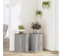 vidaXL Supporti per Piante 2 pz Grigio 30x30x50 cm in Multistrato