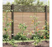vidaXL Supporto per piante 20 pcs Verde 150 x 0,6 x 0,6 cm Acciaio