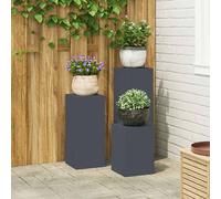 vidaXL Supporto per piante 3 pcs Antracite Acciaio