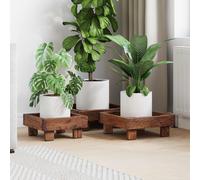 vidaXL Supporto per piante 3 pz Marrone 35 x 35 x 12 cm