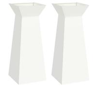 vidaXL Supporto per Piante a Forma di Cono Bianco Plastica Grande