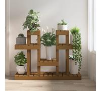 vidaXL Supporto per Piante Ambra 104,5x25x77,5 cm Legno Massello Pino