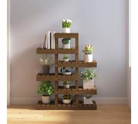 vidaXL Supporto per Piante Ambra 85x25x109,5 cm Legno Massello di Pino