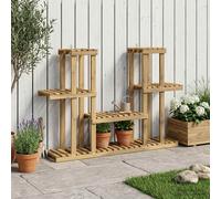 vidaXL Supporto per piante Bianco 123 x 25 x 78,5 cm