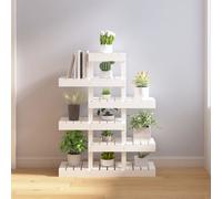 vidaXL Supporto per Piante Bianco 85x25x109,5cm Legno Massello di Pino