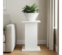 vidaXL Supporto per piante, bianco lucido, 30,5 x 30 x 43 cm, materiale in legno, soggiorno, moderno supporto per piante, resistente all'umidità, decorativo per piante da interno, elegante display