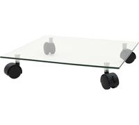 vidaXL Supporto per piante con rotelle 2 pezzi vetro temperato 35x35 cm quadrato