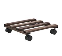 vidaXL Supporto per piante con rotelle 4 pz. Legno di cedro 25 x 25 cm