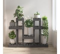 vidaXL Supporto per Piante Grigio 104,5x25x77,5 cm in Massello di Pino