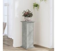 vidaXL Supporto per Piante Grigio 33x33x80 cm in Legno Multistrato, Supporto per Fiori, Supporto per vasi per Piante, Supporto per vasi per Piante