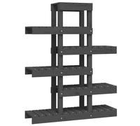 AX Portavasi Supporto Fiori Grigio Legno Massello Garden 85x25x109.5cm 0k 822089