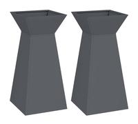 vidaXL Supporto per Piante in Antracite, Ideale per Uso Interno ed Esterno. Ha Un Design Moderno ed è Fatto di plastica Resistente e Facile da Pulire. Perfetto per abbellire Il Giardino o Il Patio.