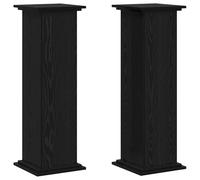 vidaXL Supporto per piante in legno di rovere nero, 33 x 33 x 100 cm
