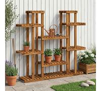 vidaXL Supporto per piante Naturale 123 x 25 x 114,5 cm