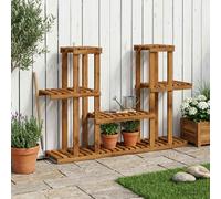 vidaXL Supporto per piante Naturale 123 x 25 x 78,5 cm