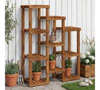 vidaXL Supporto per piante Naturale 85 x 30 x 114,5 cm