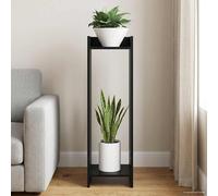 vidaXL Supporto per piante Rovere Nero 30 x 30 x 100 cm