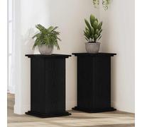 vidaXL Supporto per piante Rovere Nero 33 x 33 x 60 cm