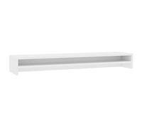 vidaXL Supporto per Schermo con Ripiano Pratico Decorativo Organizzatore Ufficio Staffa per TV Innalza Monitor Bianco 100x24x13 cm in Multistrato