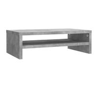 vidaXL Supporto per Schermo Moderno Minimalista Elegante Robusto con Ripiano Basso Stand Monitor Desktop Mobile Porta TV Grigio Cemento in Truciolato