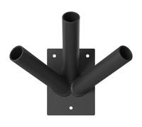vidaXL Supporto per Bandiere in Metallo per Uso Esterno Design Moderno Tiene 3 Bandiere Costruzione Resistente e Leggera Facile Manutenzione Finitura Opaca Supporto da Giardino Regolabile Triplo Robus