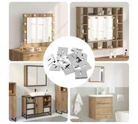 vidaXL Supporto per Specchio 340 pcs Nichel 35 x 30 x 8,3 mm Acciaio