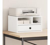vidaXL Supporto per Stampante Bianco 40x32x22,5 cm Legno Multistrato