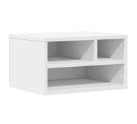 vidaXL Supporto per stampante bianco 40x32x22,5 cm legno multistrato con portaoggetti