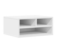 vidaXL Supporto per Stampante Bianco 49x40x22,5 cm Legno Multistrato, Tavolo per Stampante, Organizer per File, Supporto per Stampante con portaoggetti